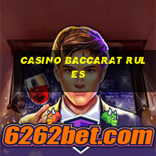 casino baccarat rules