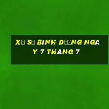 xổ số bình dương ngày 7 tháng 7