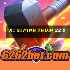 xổ số ninh thuận 22 9