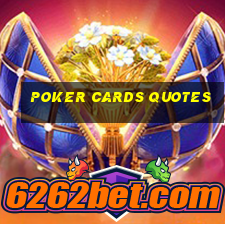 poker cards quotes