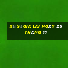 xổ số gia lai ngày 25 tháng 11