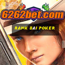 rank bài poker