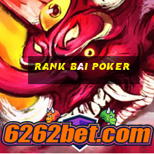 rank bài poker