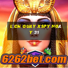 Lịch quay XSPY ngày 31