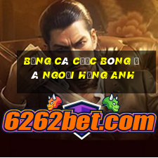 bảng cá cược bóng đá ngoại hạng anh