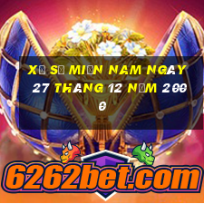 xổ số miền nam ngày 27 tháng 12 năm 2000