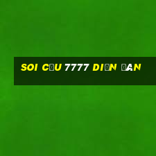 soi cầu 7777 diễn đàn