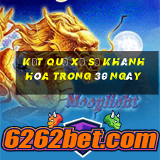 kết quả xổ số khánh hòa trong 30 ngày