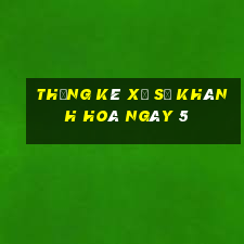 Thống kê Xổ Số khánh hoà ngày 5