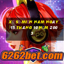 xổ số miền nam ngày 15 tháng 10 năm 2003