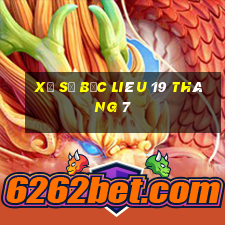 xổ số bạc liêu 19 tháng 7