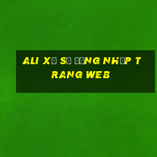 Ali Xổ số Đăng nhập trang web