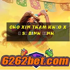 cho xin tham khảo xổ số bình định