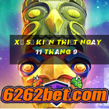 xổ số kiến thiết ngày 11 tháng 9