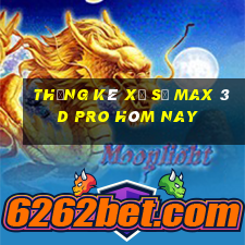 Thống kê xổ số max 3d pro hôm nay