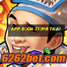 app dịch tiếng thái