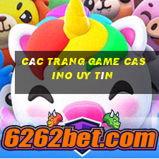 các trang game casino uy tín