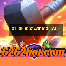 xổ số bạc liêu 3 đài