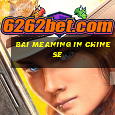 bai meaning in chinese