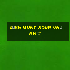 Lịch quay XSBN Chủ Nhật