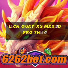 Lịch quay xs Max3D Pro Thứ 4