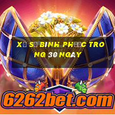 xổ số bình phước trong 30 ngày