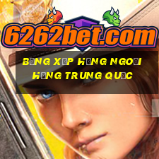 bảng xếp hạng ngoại hạng trung quốc