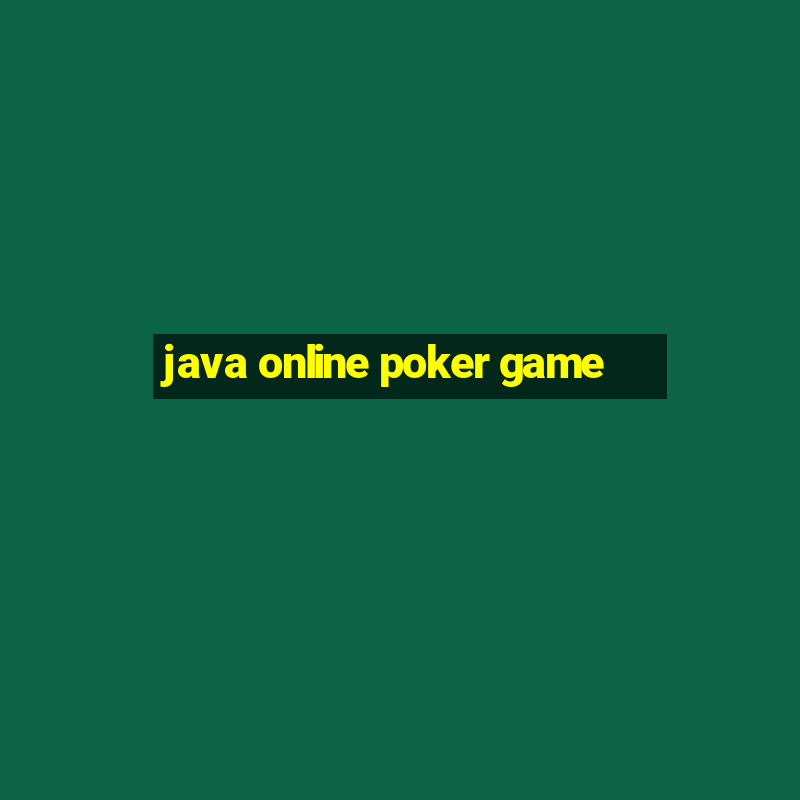 java online poker game