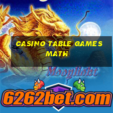 casino table games math