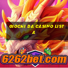 giochi da casino lista