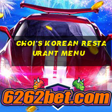 choi's korean restaurant menu