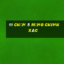 11 Chọn 5 Mạng chính xác