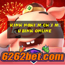 kinh nghiệm chơi Mậu Binh online