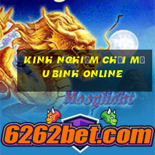 kinh nghiệm chơi Mậu Binh online