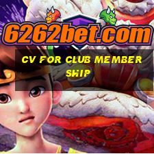 cv for club membership