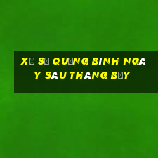 xổ số quảng bình ngày sáu tháng bẩy