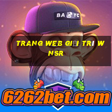 Trang web giải trí wnsr