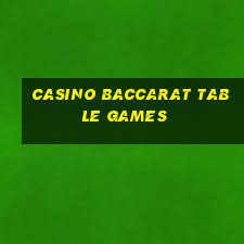 casino baccarat table games