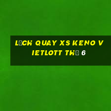 Lịch quay XS Keno Vietlott Thứ 6