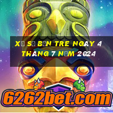 xổ số bến tre ngày 4 tháng 7 năm 2024