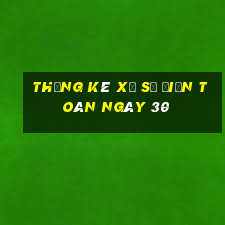 Thống kê xổ Số Điện Toán ngày 30